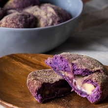 Low in Sugar Jumbo Ube Cheese Pan de Sal / Low in Sugar Jumbo Vegan Pan de Sal