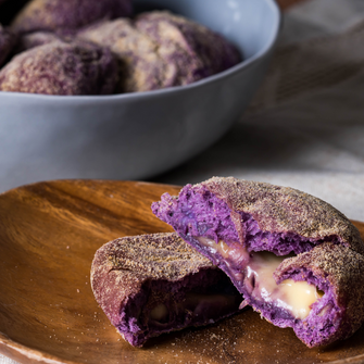 Low in Sugar Jumbo Ube Cheese Pan de Sal / Low in Sugar Jumbo  Vegan  Pan de Sal