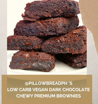 Low Carb Vegan Chewy Premium Dark Chocolate Brownies