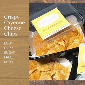 Low Carb Gluten - Free Cayenne Cheese Chips with FREE Chunky Tomato Paprika Dip